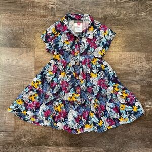 Vince Camuto Floral Button Front Toddler Dress Size 3T Summer Flowy Boho